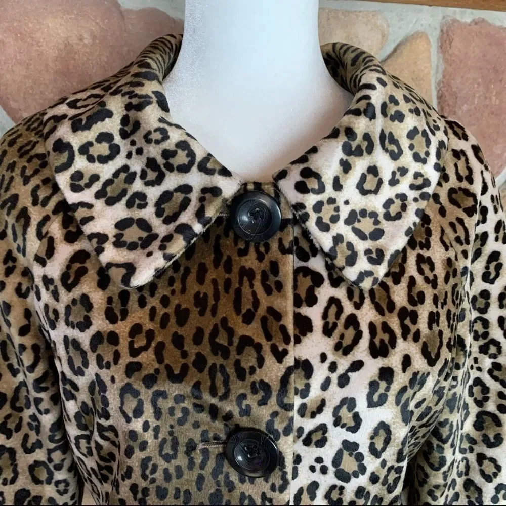 Rafaella Leopard Print Button-Front Jacket in Beige, Black and Brown - Picture 2 of 12